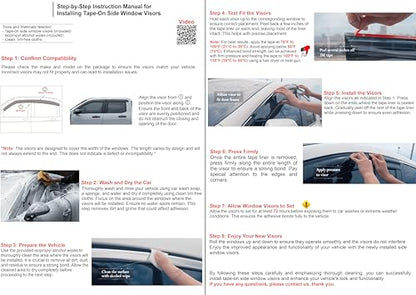 2021-2026 Tape-On Rain Guards for Nissan Rogue Side Window Visor Deflectors S SV SL Platinum Tinted Vent Shade Protectors 2022 2023 2024 2025 - size: For Nissan Rogue 2021-2026