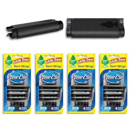 LITTLE TREES Car Air Freshener | Vent Wrap Provides Long Lasting Scent, Invisibly Fresh | New Car Scent, 16 Air Fresheners - color: New Car Scent