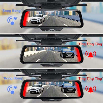 Haloview Byte Tango BT16-V1 1080P Mirror Dashcam & Wireless Rearview Camera System with Blind Spot Detection (BSD) for RV (Height 9.2-13.1ft) - BT16-V1