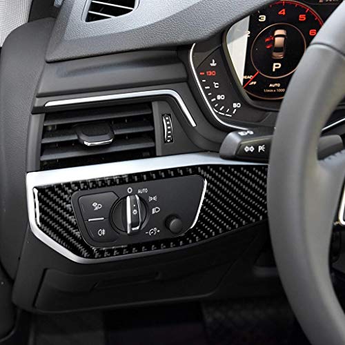 NVCNX Real Carbon Fiber Compatible with Audi B9 A4 S4 2017-2025 / A5 S5 RS5 2018-2025 2019 2020 2021 2022 2023 2024 Dash Dashboard Driver Side Panel Trim Cover Sticker Decal Interior Accessories 1PC - color: Dash Driver Side Panel Trim