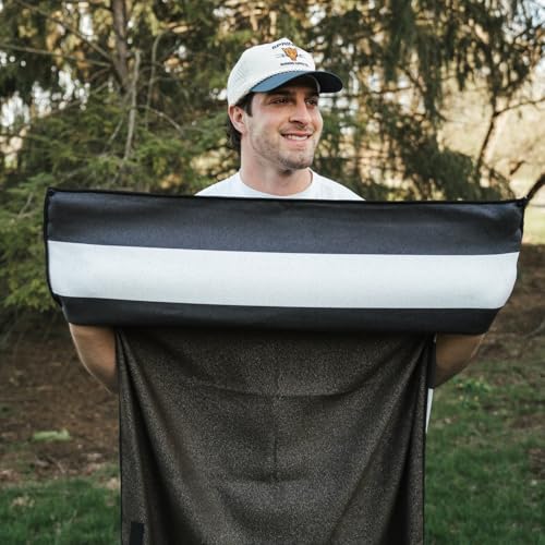 Sprints Athletic Running Towel, Full-Sized, Car Seat Cover - Performance Microfiber (Midnight Boardwalk Stripe) - color: Midnight Boardwalk Stripe