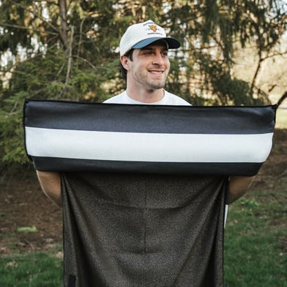 Sprints Athletic Running Towel, Full-Sized, Car Seat Cover - Performance Microfiber (Midnight Boardwalk Stripe) - color: Midnight Boardwalk Stripe