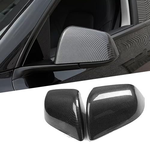 for Tesla Model Y Rearview Mirror Guard Cover, Side Mirror Cover Exterior Accessories fit for Model Y 2021-2024 (Model Y-Gloss Carbon Fiber Pattern) - color: Model Y-Gloss Carbon Fiber Pattern