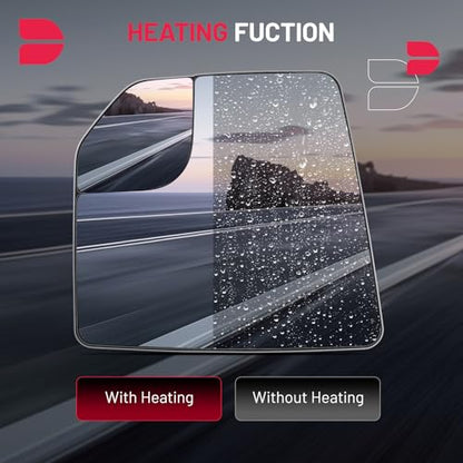 BDFHYK Mirror Glass Compatible with F150 2015-2020 Blind Spot Side View Exterior Mirror w backing plate, FL3Z17K707L, Heated (Left Side) - size: Left Driver Side, style: 2015-2020 F-150