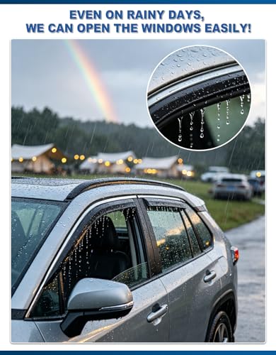 in-Channel Rain Guards Fit for Chevy Express Van 1996-2026 & GMC Savana 1996-2026, Window Rain Guards Visors Vent Visors Window Deflector Vent Shades Car Accessories -2 pcs - size: For Chevy Express Van/GMC Savana 1996-2026
