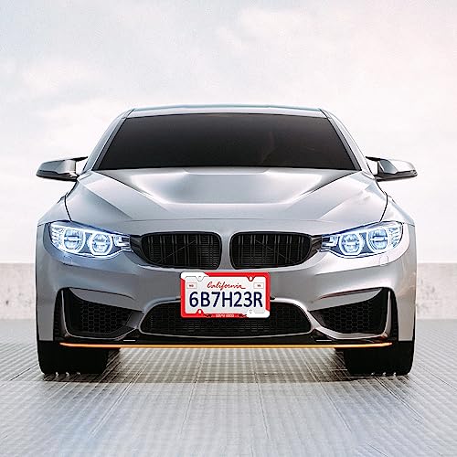 Let‘s Dive License Plate Frame Dive Flag License Plate Frames Personalise Stainless Steel Funny Design Compatible with Standard License Plate Holder for USA and Canada 6 X 12 with Screws - color: Let‘s Dive