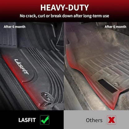 LASFIT Floor Mats for Hyundai Elantra 2026 2025 2024 2023 2022 2021 (Only Fit Gas & Automatic) & Elantra N 2022-2026 (Only Fit Automatic) Custom Fit TPE All Weather Floor Liners Car Mats, Black - size: 2)for Hyundai Elantra | 2021-2026