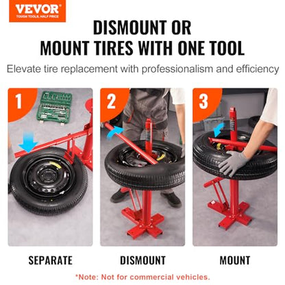 VEVOR Manual Tire Changer, Portable Hand Bead Breaker Mounting Tool for 8"-16" Tires, Compatible with Car Truck Trailer, Tire Mounting Machine for Home Garage Small Auto Shop - style: Tire Changer