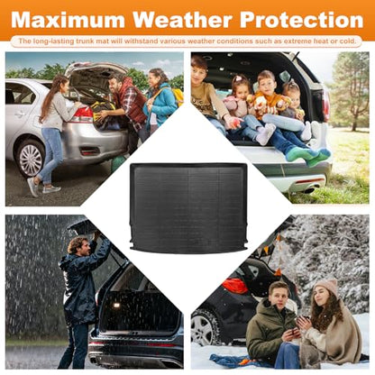 Trunk Liner for 2024-2025 Hyundai Kona and Kona Electric EV 3D Custom Fit All-Weather TPE Material Waterproof Car Cargo Liner Mat, Black - color: 2024-2025 Hyundai Kona
