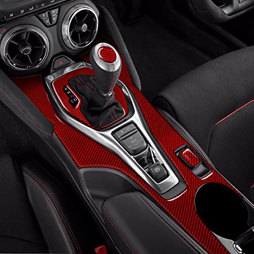 Car Sticker Carbon Fiber Decal Interior Trim Cover for Chevrolet Camaro ZL1 2016 2017 2018 2019 2020 2021 2022 2023 Accessories （Gear Shift Panel） - color: Gear Shift Panel