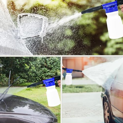 LIANXIN 37Pcs Car Wash Detailing Kit Foam Gun Sprayer Long Handle Foldable Car Wash Brush Bucket Towels Tire Brush Wash Mitt Sponge Duster Brush Car Wash Kit is Complete Car Care Tools - size: Xxl-25