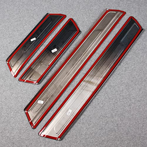 Beautost Fit for Honda CRV CR-V 2023 2024 2025 2026 Outside Door Sill Scuff Plate Guard Cover Trims (Carbon Fiber Black) - color: Carbon Fiber Black