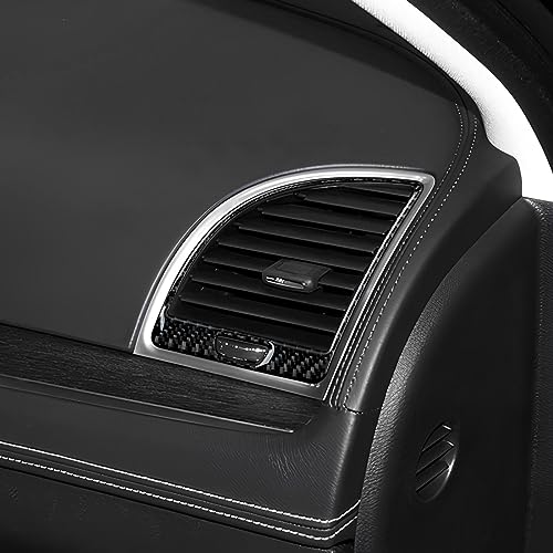 Car Air Vent Outlet Cover Decals for 2011 2012 2013 2014 Chrysler 300 / 300C / 300S / Limited/Base Accessories Carbon Fiber Interior Stickers - color: Air Vent Outlet，2011-2014