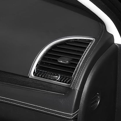 Car Air Vent Outlet Cover Decals for 2011 2012 2013 2014 Chrysler 300 / 300C / 300S / Limited/Base Accessories Carbon Fiber Interior Stickers - color: Air Vent Outlet，2011-2014