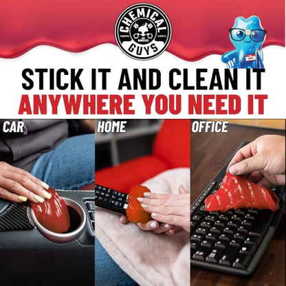 Chemical Guys Sticky Icky Car Cleaning Gel, Green Apple & Sweet Strawberry Scent - Detailing Kit, Car Dust Crevice Cleaner, Slime Auto Air Vent, Cleaning Putty for Keyboard Cleaner (4 Pack) - CJK1004 - size: 3.5 Ounce (Pack of 4), style: Various