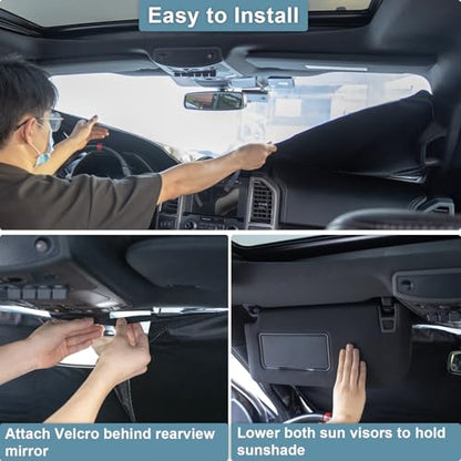 Premium Windshield Sun Shade for 2019-2025 2026 Dodge RAM 1500, Reflective 310T Material Front Window Sun Visor Blocks UV Rays Foldable Sunshade - size: 2019-2026 Ram 1500