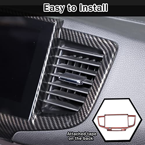Dashboard Navigation Panel Frame for Honda Pilot 2019-2022/ Ridgeline 2021-2023/ Passport 2019-2023, ABS Material Center Console GPS Screen Panel Frame Trim Accessories (Carbon Fiber Pattern) - color: Carbon Fiber Pattern