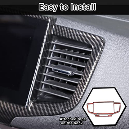 Dashboard Navigation Panel Frame for Honda Pilot 2019-2022/ Ridgeline 2021-2023/ Passport 2019-2023, ABS Material Center Console GPS Screen Panel Frame Trim Accessories (Carbon Fiber Pattern) - color: Carbon Fiber Pattern