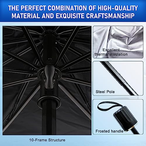1 PC Windshield Sun Shade for Car, Foldable Reflective Sunshade for Car Front Window Protect Vehicle from UV Sun and Heat, Keeps Vehicle Cool Fit Most Vehicles (55 x 31 inches) - size: 55"*31"