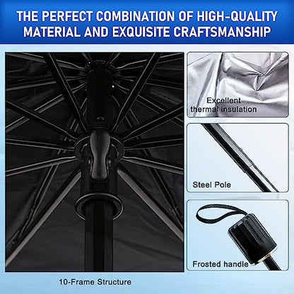 1 PC Windshield Sun Shade for Car, Foldable Reflective Sunshade for Car Front Window Protect Vehicle from UV Sun and Heat, Keeps Vehicle Cool Fit Most Vehicles (55 x 31 inches) - size: 55"*31"