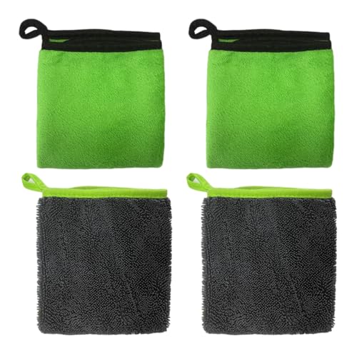 Microfiber Towels for Cars, 16"×12" No-Scratch No-Lint Cleaning Cloth, Highly Absorbent Car Window Drying Towel, Auto Interior & Exterior Detailing Supplies for Cars/Boats/Trucks(4PCS) - size: 4PCS