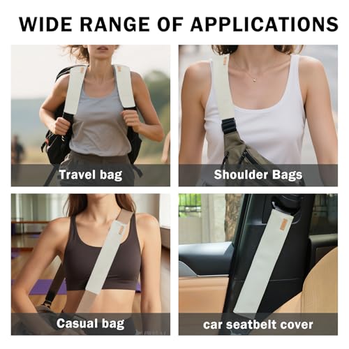 2-Pack Seat Belt Covers, Universal Car Seat Belt Pads Protector for Comfortable Driving, Relief Neck & Shoulder Pain, Fits All Cars & Backpack Straps (05-White) - color: 05-White