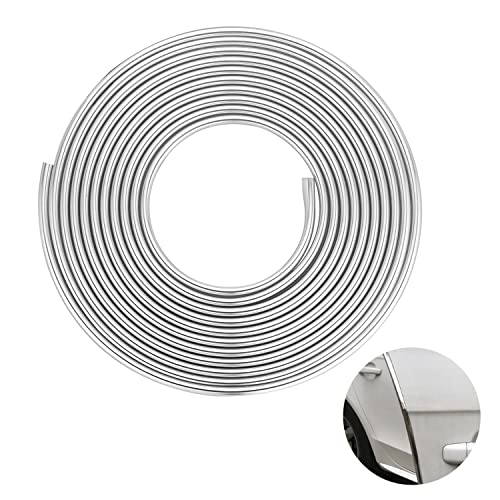 Car Door Edge Guards Chrome Silver Universal U Shape Moulding Trim Strip Automotive Guard Door Protector Edge Guard Decorative for Sedans, Trucks, SUV, ATV - color: Silver, size: 64FT