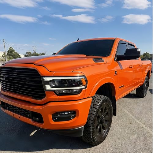 in-Channel Window Visors Vent Deflectors Compatible with Dodge Ram 2500 3500 Crew Cab 2019-2026, Sun Visor Wind Shades Window Rain Guards Dark Smoke Exterior Car Accessories 4pcs - size: For Ram 2500/3500 Crew Cab