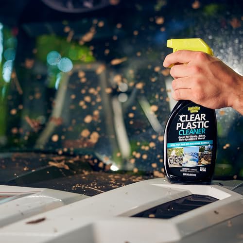 Invisible Glass 92084-4PK Clear Plastic Cleaner for Cars, Motorcycles, RVs, Boats, Helmet Visors, Golf Carts, Acrylic and Vinyl Windows, Streak-Free, Haze-Free, Removes Static, 22 Fl Oz, Pack of 4 - size: 1 Count (Pack of 4)