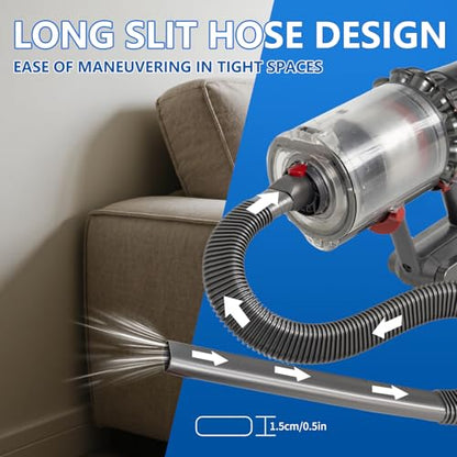 Vacuum Attachment Kit Compatible with Dyson V7 V8 V10 V11 V15 Vacuum Cleaner，Dryer Vent Hose Flexible Extension Hose Mattress Tool Stiff Brush Soft Bristle Crevice Tool Attachment for Home Cleaning - color: Home Cleaning Kit with Dryer Vent Hose