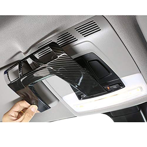 ABS Carbon Fiber Color Car Inner Front Reading Light Lamp Panel Cover Trim Auto Interior Roof Lamp Panel Cover For BMW 1 2 3 4 Series X1 X2 X5 X6 F30 F22 F34 F36 F48 F47 F15 F16 (Panel frame)