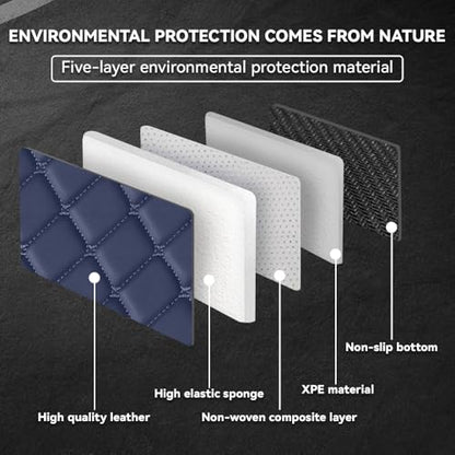Car Floor Mats Fit for Nissan Kicks 2022-2025 All Weather Durability Leather Car Floor Mats, Skidproof Pedal, Waterproof, Wear-reistant(Blue) - color: Blue