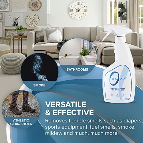 Zero Odor – Multi-Purpose Odor Eliminator - Air & Surface Odor – Patented Technology for Bathroom, Kitchen, Fabric, Closet- Smell Great Again, 16oz - size: 16 Fl Oz (Pack of 1)