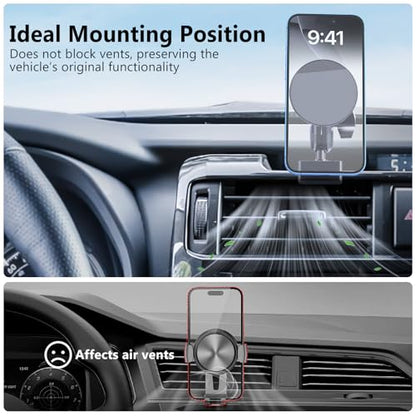 DIAMOOKY Metal Ultra Magnetic Phone Mount for Toyota 4Runner 2024 2023 2022 2021 2020-2010 5th Gen 4runner Accessories Dash Cell Phone Holder Adjustable Phone Stand Fit for All Smartphone for MagSafe - style: 2010-2024 (Magnetic)