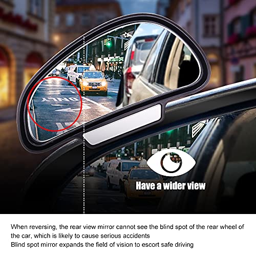 Car Blind Spot Mirror,Wide Angle Rearview Mirror,Adjustable Car Auxiliary Side Mirror Universal for Cars Truck,Left