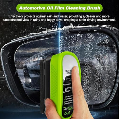 1-Pack Oil Film Remover Brush – Rainproof & Anti-Fog Windshield Cleaner Tool for Car Glass | Streak-Free Visibility, Easy Grip Design