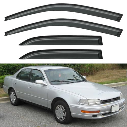Window Visors Rain Guards Shield for 1992-1996 Toyota Camry, Out-Channel Window Vent Wind Deflectors Visors Shades for 92-96 Camry - size: 1992-1996 Toyota Camry