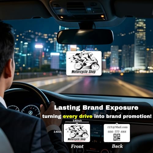10-1000 Pcs Custom Logo Car Air Fresheners, Wholesale Personalized Car Air Fresheners, Custom Double-Sided Car Air Fresheners Suitable for Truck and Business Branding Events (Square) - color: Rectangle