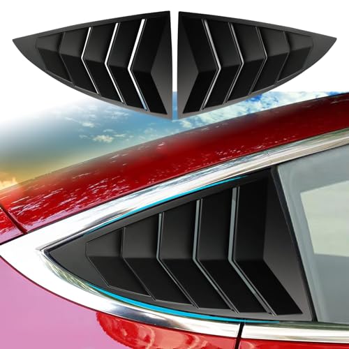 for Tesla Model 3 Rear Side Window Cover Louver Sport Style, for Tesla Model 3 2021-2025 Exterior Decoration Accessories (Model 3-Matt Black) - color: Model 3-Matt Black