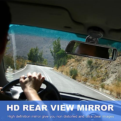 Interior Rear View Mirror for Driving Test with adhesive Suction Cup,Extra Rear-View Mirror and Blind Spot Checker(7.87 x 2.36 inch)