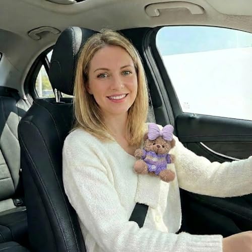 UNICOLD 2 Pack Plush Seatbelt Cover Shoulder Pad,Ultra-Soft Car Seat Belt Cushion for Adults & Kids, Relieves Neck & Shoulder Discomfort, Universal Fit for Cars, SUVs, Backpacks (Purple) - color: Purple