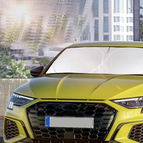Custom Windshield Sunshade for Audi A4 A5 & S5 RS5 2018-2022 2023 2024 2025 Front Window Shades Cover for Windshield Sun Visor Screen Protector 210T Reflective Blocks UV Rays Cool Car Accessories - size: For Audi A4 A5 & S5 Rs5 2018-2024