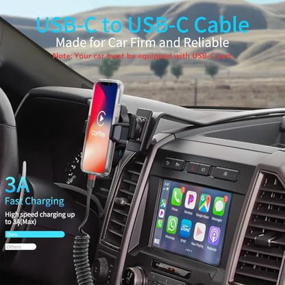 Coiled USB C to USB C Cable, 2 Pack 3FT USBC Car Charger Cord, USBC to USBC Coiled Cable Fast Charging for Carplay, iPhone 17/16/15 Plus/Pro Max, Samsung Galaxy S25 S24 S23, Pixel 10 9 - size: 3ft Usb C-c