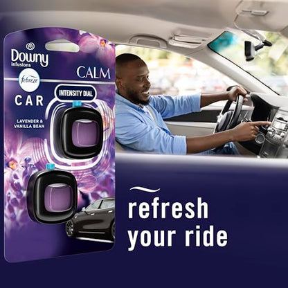Febreze Car Vent Clip, Downy Calm Scent, 2 Count, 0.13 oz Total - size: 0.07 Fl Oz (Pack of 2)