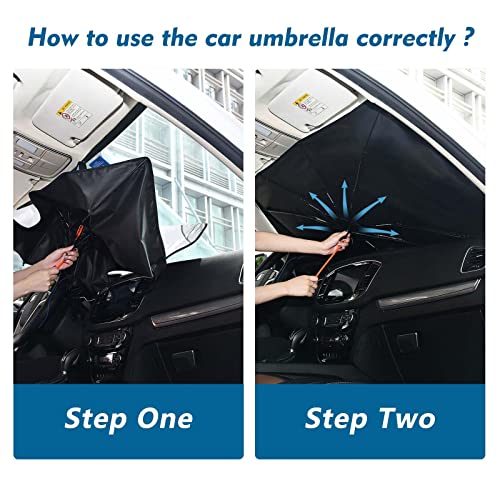 Funny Cats Car Windshield Sun Shade Umbrella Foldable Front Window Sunshade Cover Visor Window Car Front Window Auto Windshield Shade for Cars - color: Funny Cats