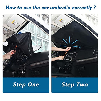 Cat Butterfly Car Shade Front Windshield Sun Shade Foldable Car Shade Umbrella Keep Vehicle Cool for Most Vehicles Foldable Windshield Umbrella Sun Visor - color: Cat Butterfly
