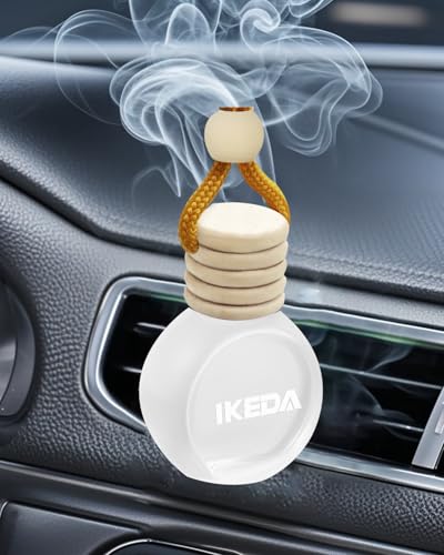 Car Air Freshener Hanging, Car Scent with Vent Clip Bottle,45-Days Long Lasting Fragrance,Essential Oil Diffuser,Odor Eliminator for Home Deodorizer (Round, Coconut)