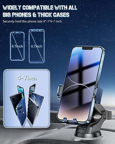 BothLin Wireless Car Charger, Fast Charging Phone Holder 3 in 1 Phone Mount Auto Clamping Car Accessories Compatible with iPhone 17 16 15 14 13 12 11 Xs XR, Samsung S23 Ultra S22 S21 S20(Deep Blue) - color: Deep Blue