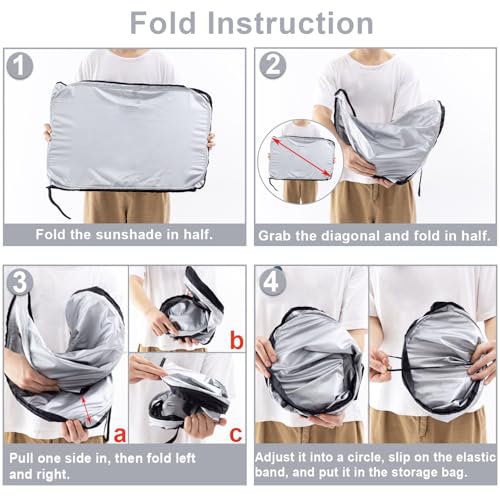 PIMCAR Windshield Sun Shade for Dodge Ram 1500 2009-2018 | Premium 310T Reflective Polyester UV/Heat Shield | Custom Fit Sunshade to Block Rays & Cool Interior - size: 2009-2018 Ram 1500