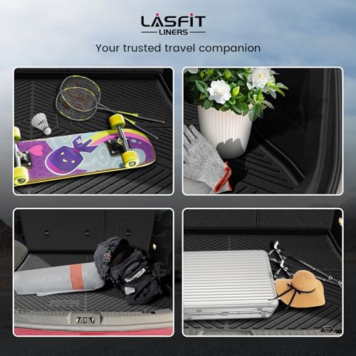 LASFIT Floor Mats&Cargo Backrest Mat for Ford Edge 2015-2024,Costom Fit All Weather Protection TPE Easy Clean Floor Liners, Keep Your Car Trunk Clean and Tidy,1pcs. - style: 10) Edge| 15-24 | Cargo&Seatback